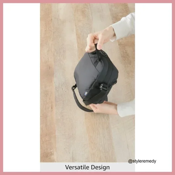 Polyester Crossbody Bag with Adjustable Strap, 3L Capacity